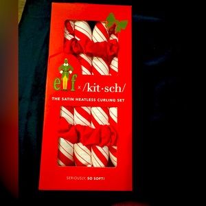 NIB sold out Elf Kitsch satin heatless curling set.